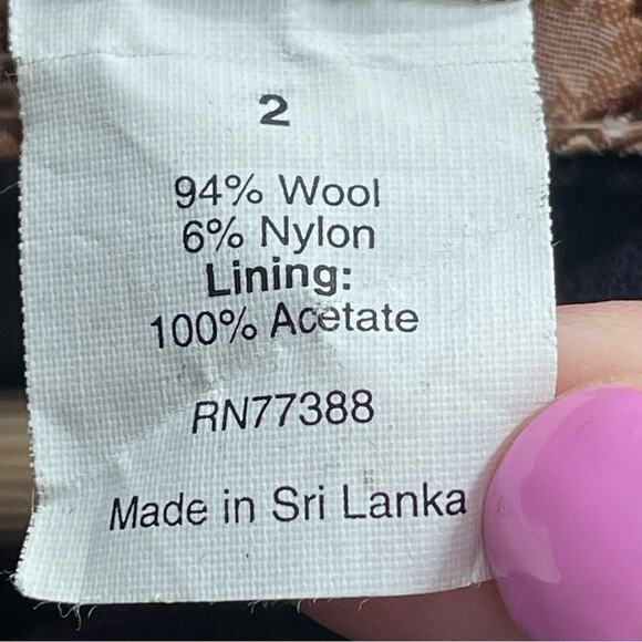 J. Crew Eggplant Purple Wool Longline Pea Coat Preppy Quiet Luxury Jacket Size 2 - Picture 9 of 11